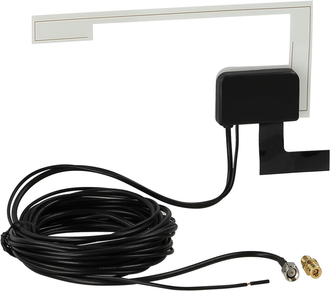 Universele DAB plakantenne 3m kabel. DAB+ / SMA M/ SMB F 12volt, ACV Pro serie / DAB-AA1