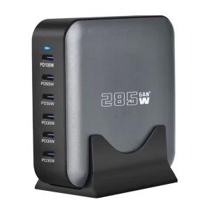 285W USB-C GaN Oplaadstation met 6 USB-C poorten snellader