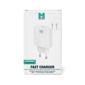 MyTech Fast Charger Slim + USB C-C Cable 2M