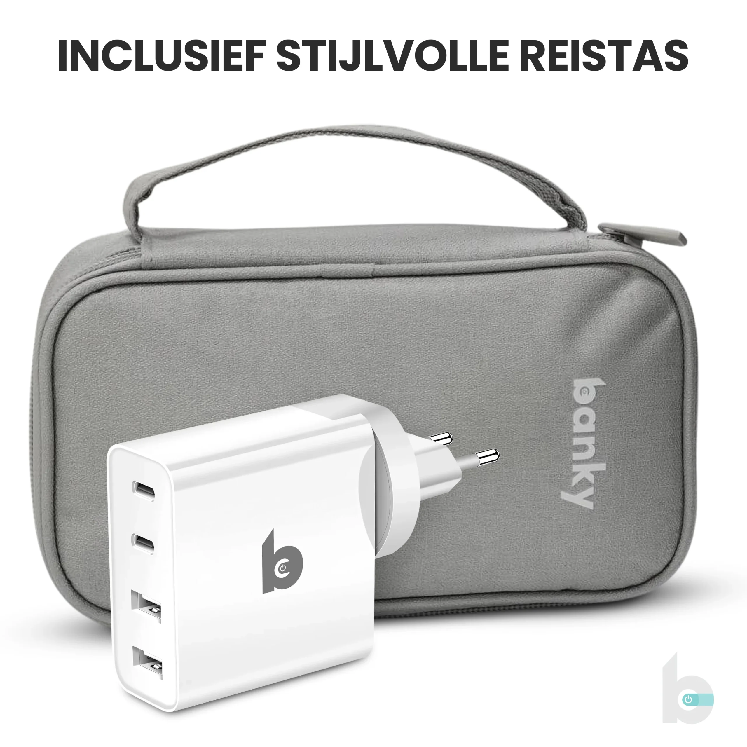 Wereld Reisadapter 100W USB-C snellader - Afbeelding 4